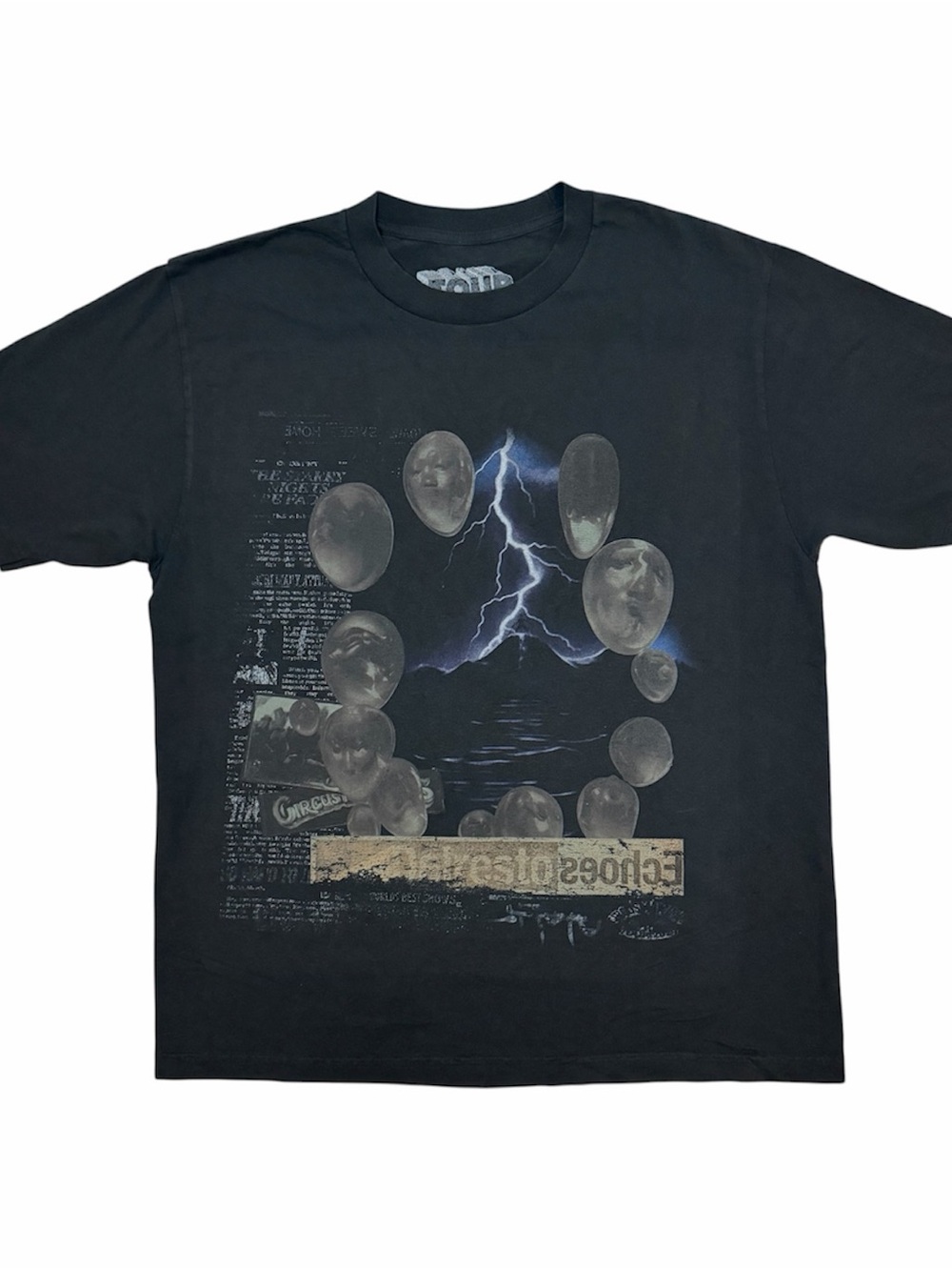 Travis Scott The Leg Go Black Graphic Lightning & Moon Tee